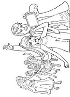 kolorowanki Barbie w Krainie Kucyków, ang. Barbie and her sisters in pony tale,  obrazek dla dziewczynek, kolorowanka do wydruku numer  25